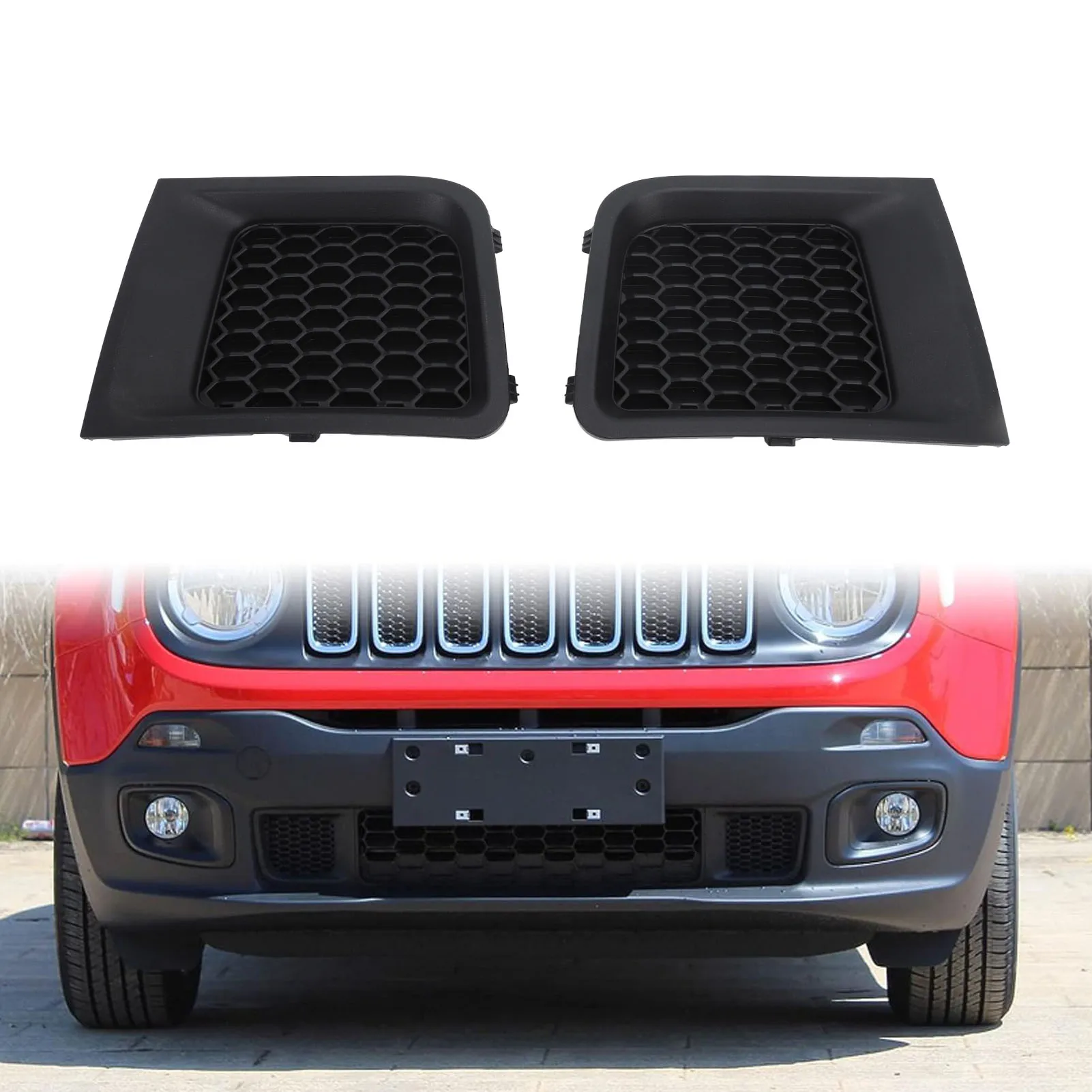 Front Bumper Grille Cover Front Bumper Grille Cover 735618579L Left And Right Lower Cover Insert for Renegade 2015 to 2017
Front Bumper Grille Cover Front Bumper Grille Cover 735618579L Left And Right Lower Cover Insert for Renegade 2015 to 2017