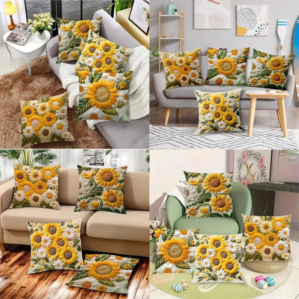 Sunflower Vintage Pet Pillow Cover for Dogs and Cats Soft Breathable Summer Spring Decorative Cushion Cover Set Custom Design
Sunflower Vintage Pet Pillow Cover for Dogs and Cats Soft Breathable Summer Spring Decorative Cushion Cover Set Custom Design