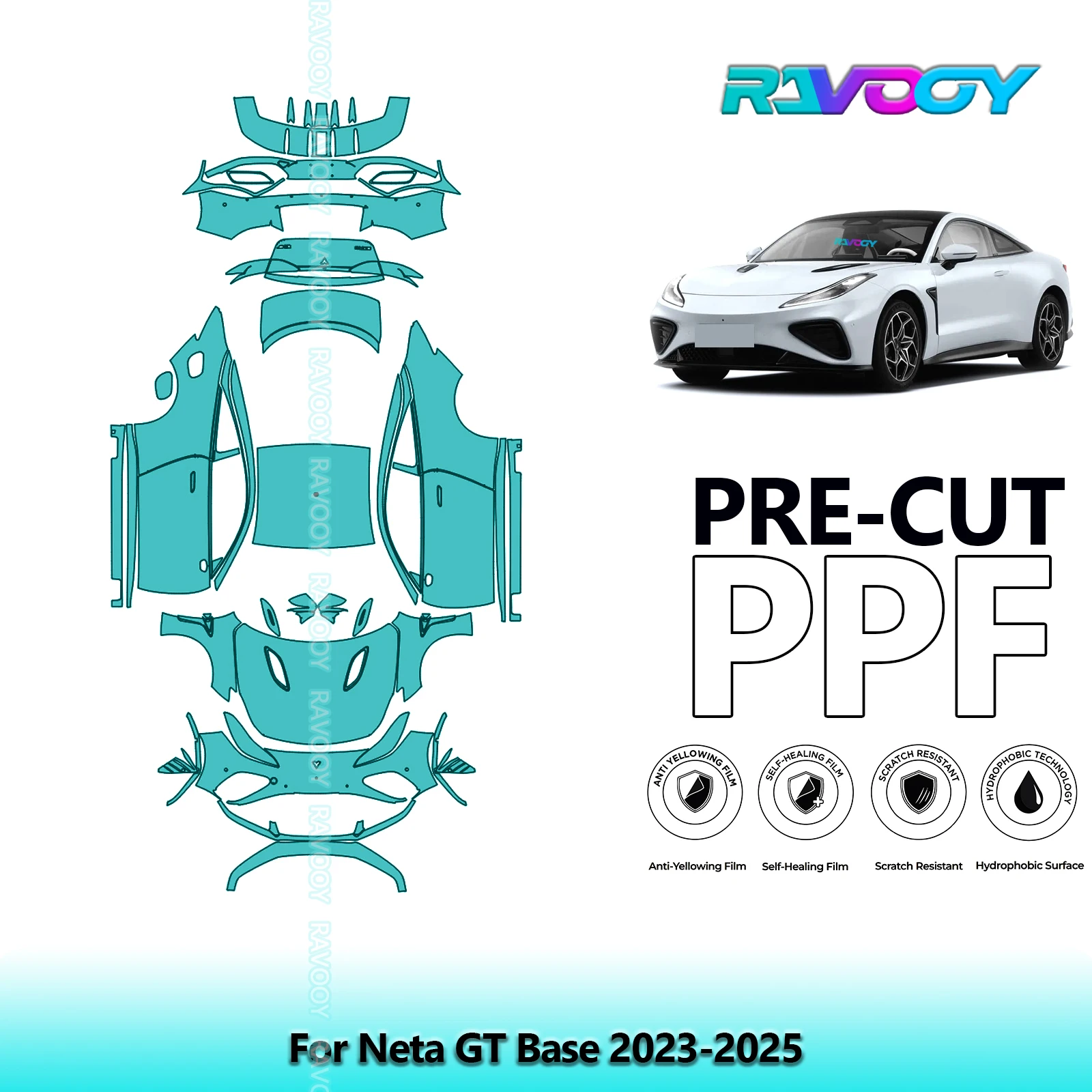 Full Vehicle Clear Bra Precut PPF Paint Protection Film For Neta GT Base 2023-2025
Full Vehicle Clear Bra Precut PPF Paint Protection Film For Neta GT Base 2023-2025