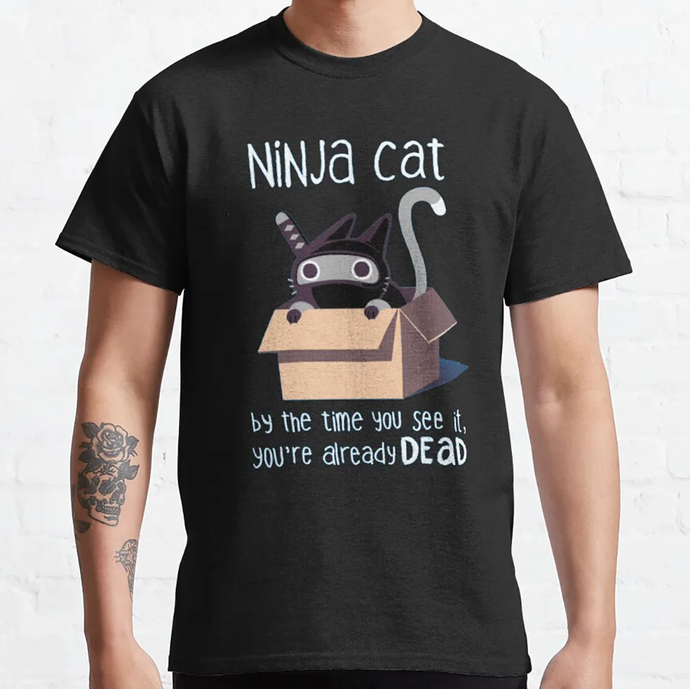 Ninja cat Cool samurai cat warrior Gift t shirt for cats lover 100% cotton Short Sleeve Graphic Clothes All size tops S-6XL
Ninja cat Cool samurai cat warrior Gift t shirt for cats lover 100% cotton Short Sleeve Graphic Clothes All size tops S-6XL