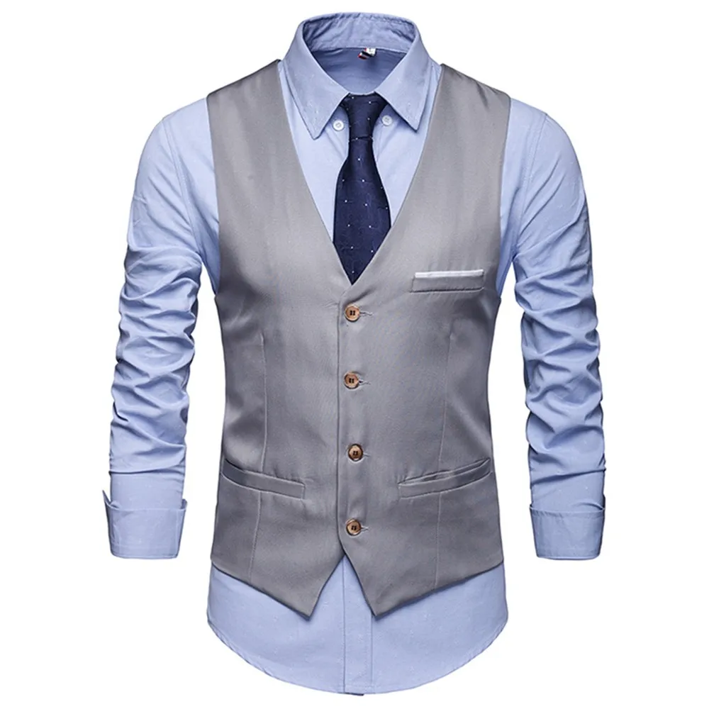 Fashion Hot New Vest Party Sleeveless Solid Tops Autumn Waistcoat Formal Mens Office Outwear Business Warm
Fashion Hot New Vest Party Sleeveless Solid Tops Autumn Waistcoat Formal Mens Office Outwear Business Warm
