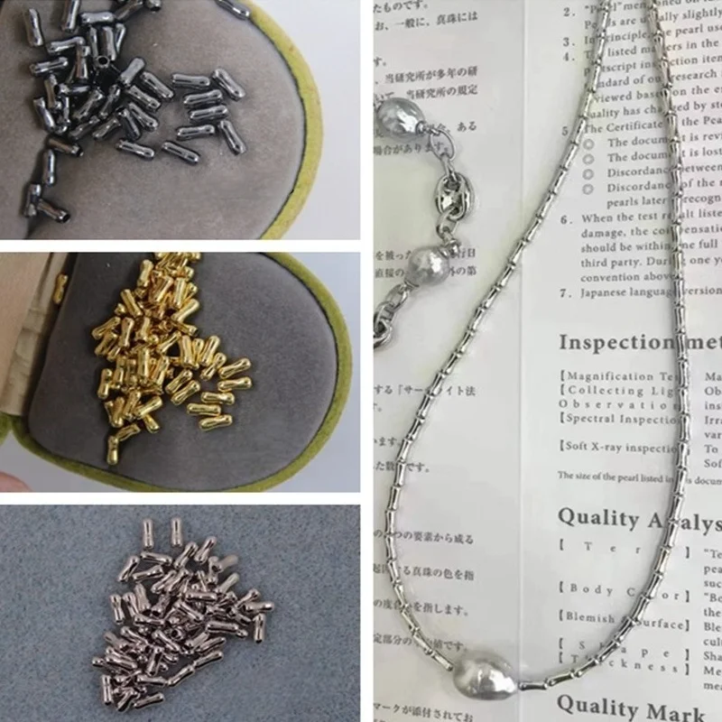 20pcs Copper Plated Gun Black DIY Jewelry Accessories Bone Bamboo Joint Straight Tube String Pearl Necklace Bracelet Loose Bead
20pcs Copper Plated Gun Black DIY Jewelry Accessories Bone Bamboo Joint Straight Tube String Pearl Necklace Bracelet Loose Bead