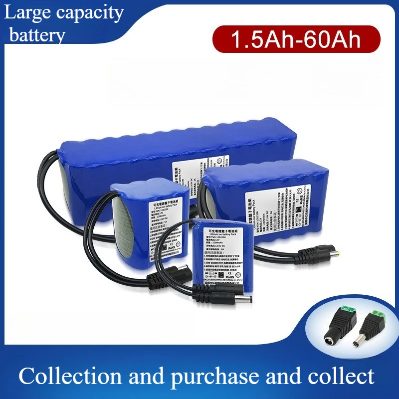 New 18650 lithium battery, 12V lithium battery pack, 30ah, 60AH large capacity, small volume, 18650 core, rechargeable LED light
New 18650 lithium battery, 12V lithium battery pack, 30ah, 60AH large capacity, small volume, 18650 core, rechargeable LED light