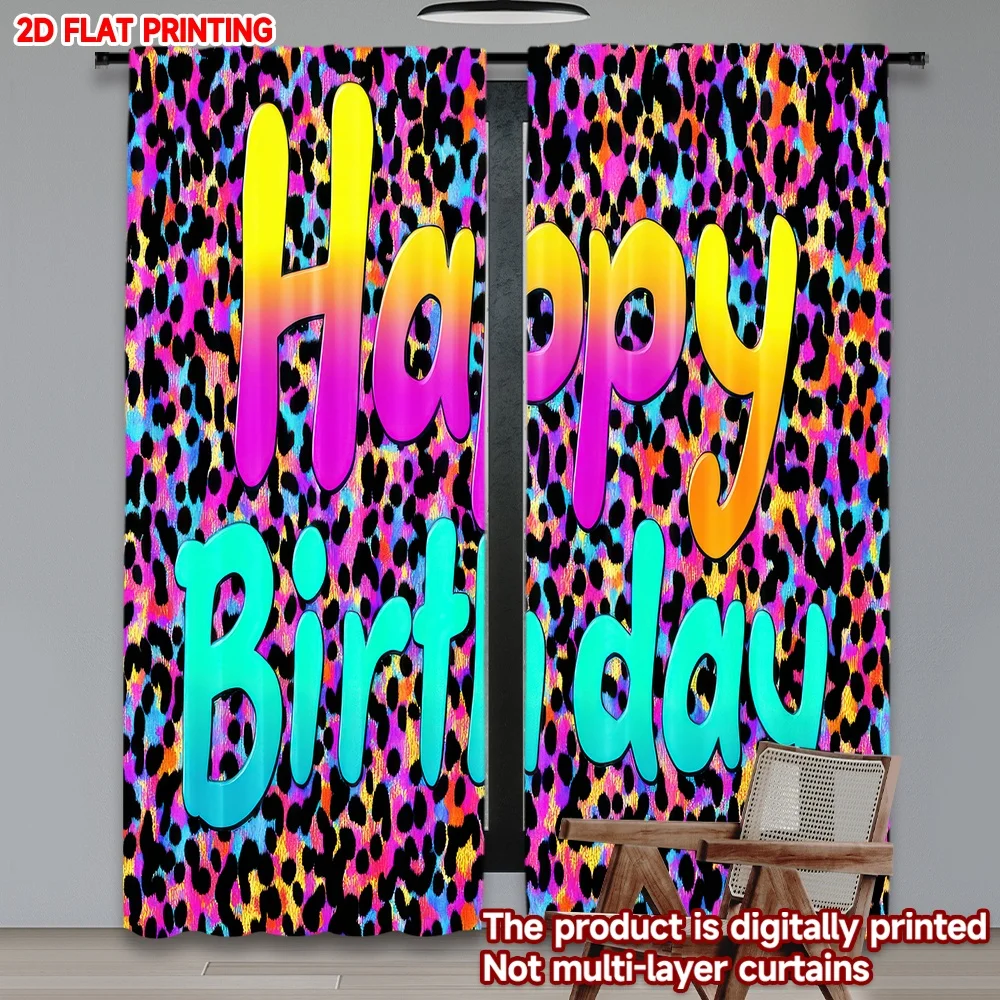 2D flat printing 2pcs Curtains Birthday Colorful Leopard Digital Printed Polyester Drapes Festive Wall Decor Use for Indoor
2D flat printing 2pcs Curtains Birthday Colorful Leopard Digital Printed Polyester Drapes Festive Wall Decor Use for Indoor
