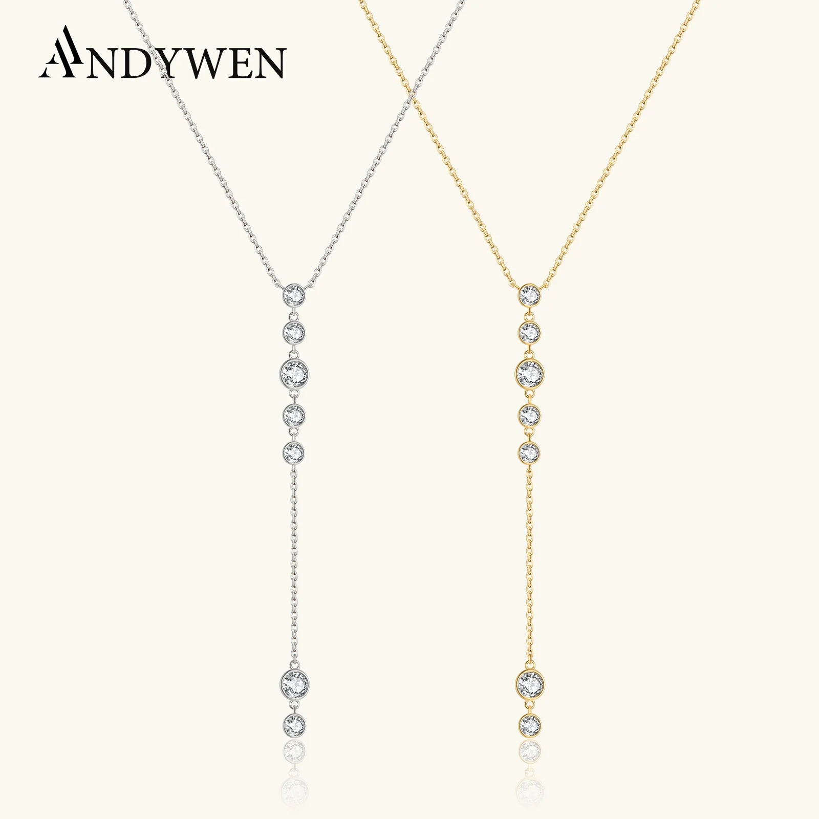 ANDYWEN 925 Sterling Silver Gold long Chain Zircon CZ Pendant Choker Drop Necklace Women Luxury Fine Jewelry For Wedding
ANDYWEN 925 Sterling Silver Gold long Chain Zircon CZ Pendant Choker Drop Necklace Women Luxury Fine Jewelry For Wedding