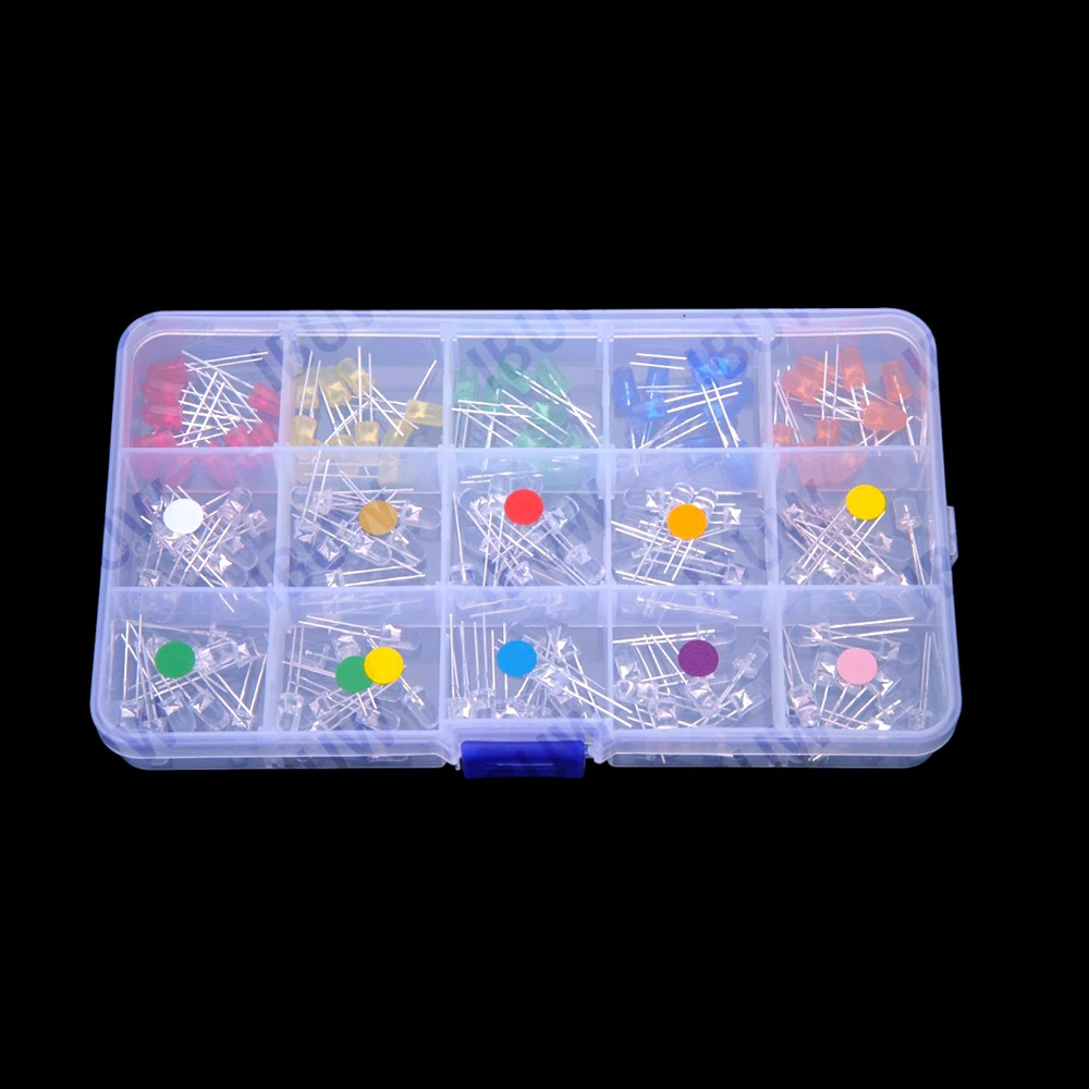 15 Values White Purple Each 10PCS 150PCS Red Orange Yellow Pink Light Emitting Diodes LED 5mm Component Box Green Blue
15 Values White Purple Each 10PCS 150PCS Red Orange Yellow Pink Light Emitting Diodes LED 5mm Component Box Green Blue