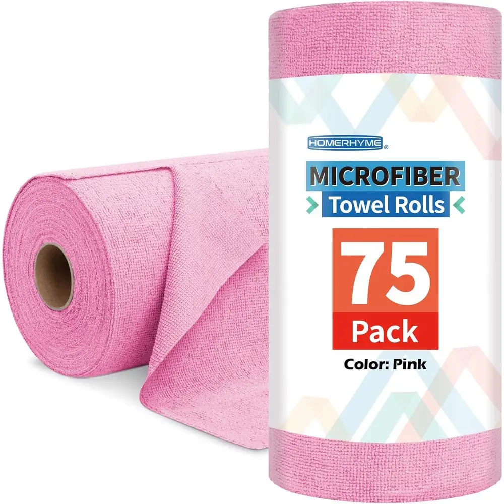 75 Pack Reusable Microfiber Towels, Washable Lint-Free Cleaning Rags for Home, Car, Kitchen, and Garage, 11.5x11.5 Pink
75 Pack Reusable Microfiber Towels, Washable Lint-Free Cleaning Rags for Home, Car, Kitchen, and Garage, 11.5x11.5 Pink