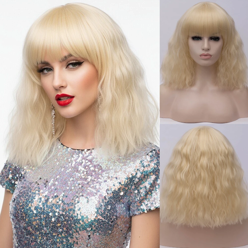 MSIWIGS Short Synthetic Hair Cosplay Blonde Wigs for Women With Bangs Heat Resistant
MSIWIGS Short Synthetic Hair Cosplay Blonde Wigs for Women With Bangs Heat Resistant