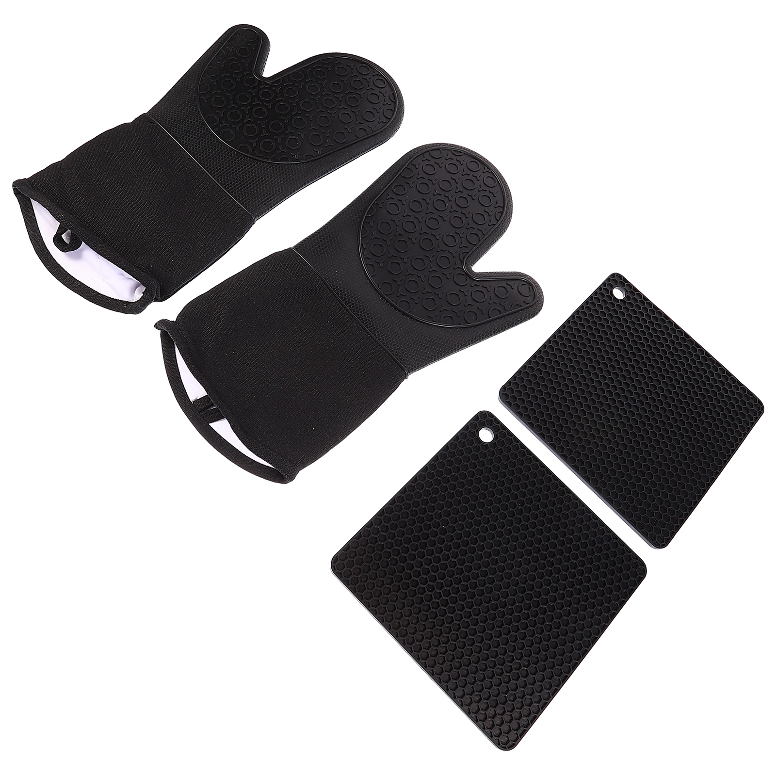 2Pcs Silicone Heat Resistant Oven Mitt Thick Insulation Pad Set Kitchen Gloves Cooking Baking Bbq Microwave Use
2Pcs Silicone Heat Resistant Oven Mitt Thick Insulation Pad Set Kitchen Gloves Cooking Baking Bbq Microwave Use
