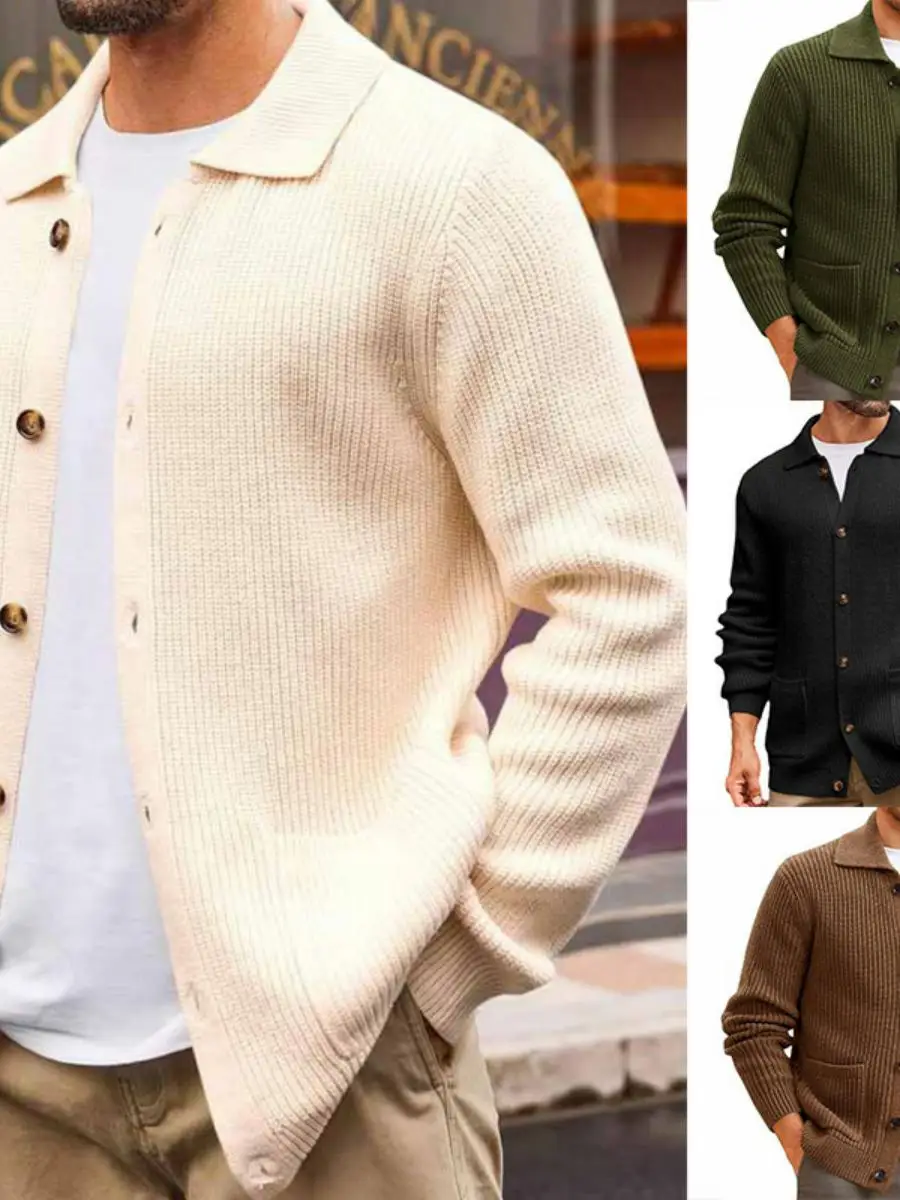 Winter Knitted Cardigan Casual Loose Sweater Jaet for Men Comfortable Long Sve Open Front Knitwear Youth Faion
Winter Knitted Cardigan Casual Loose Sweater Jaet for Men Comfortable Long Sve Open Front Knitwear Youth Faion