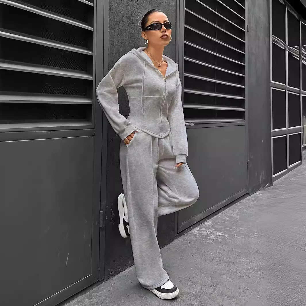 2025 spring and fall new two-piece fashion hooded cardigan slim-fit leisure suit
2025 spring and fall new two-piece fashion hooded cardigan slim-fit leisure suit