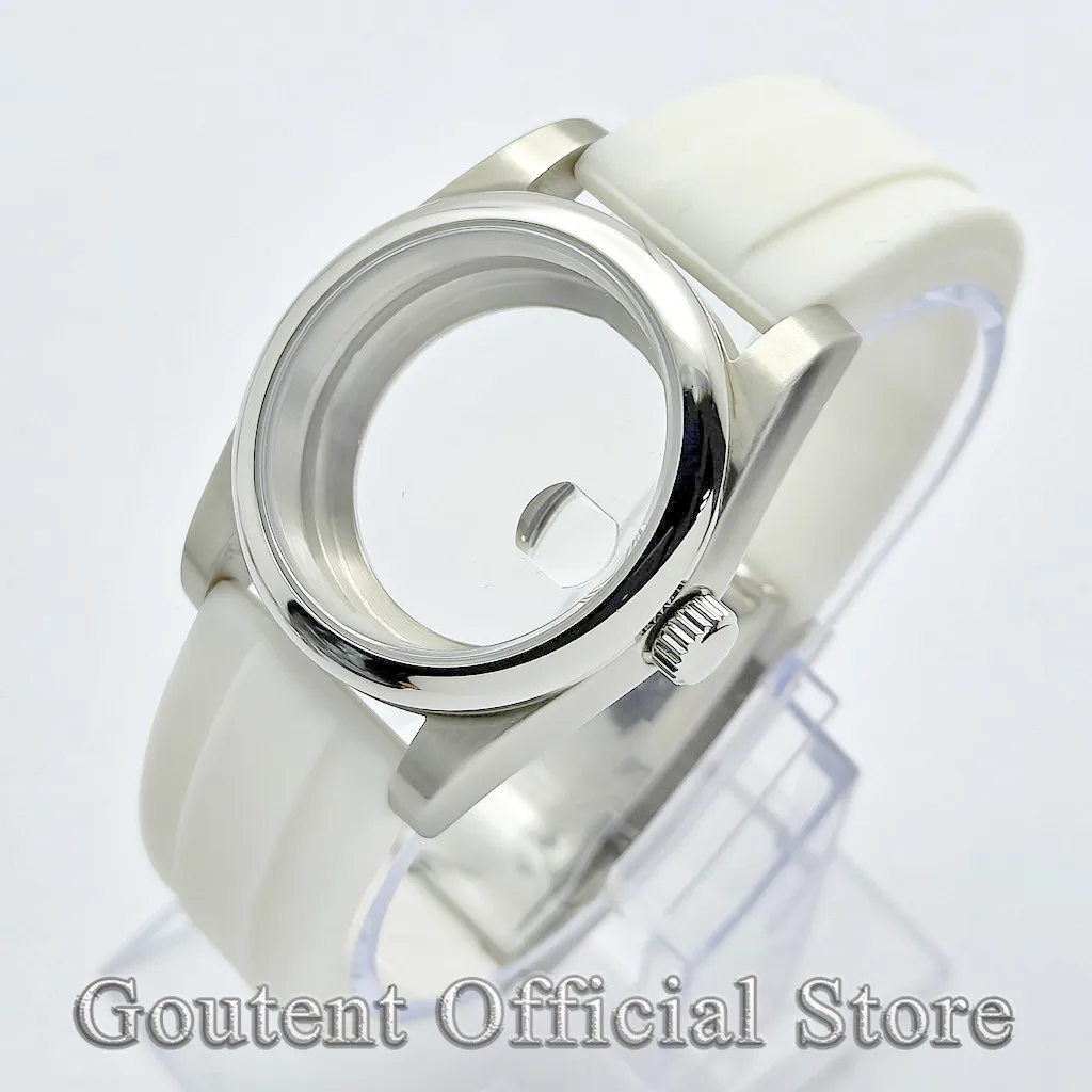 Gouten 36mm mm 39 mm silver brushed case polished bezel fit NH35 NH36 miyota 8215/821a and ETA 2836 2824 PT5000 movement
Gouten 36mm mm 39 mm silver brushed case polished bezel fit NH35 NH36 miyota 8215/821a and ETA 2836 2824 PT5000 movement