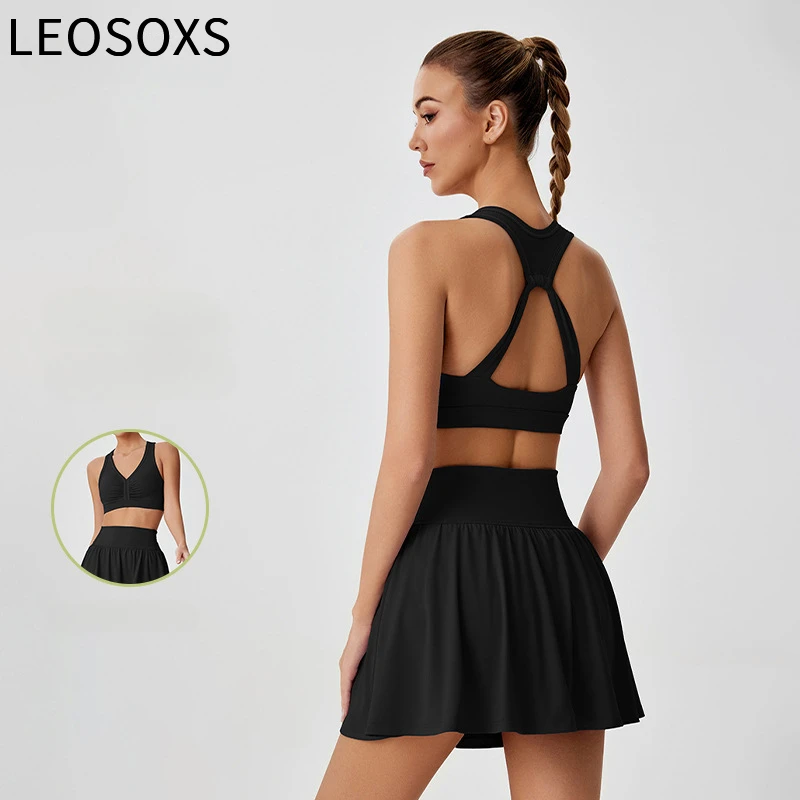 LEOSOXS Cross-border Summer New Yoga Suit for Women Outdoor Sports Running Backless Slim Fit Stretch Yoga Fitness Pleated Skirt
LEOSOXS Cross-border Summer New Yoga Suit for Women Outdoor Sports Running Backless Slim Fit Stretch Yoga Fitness Pleated Skirt
