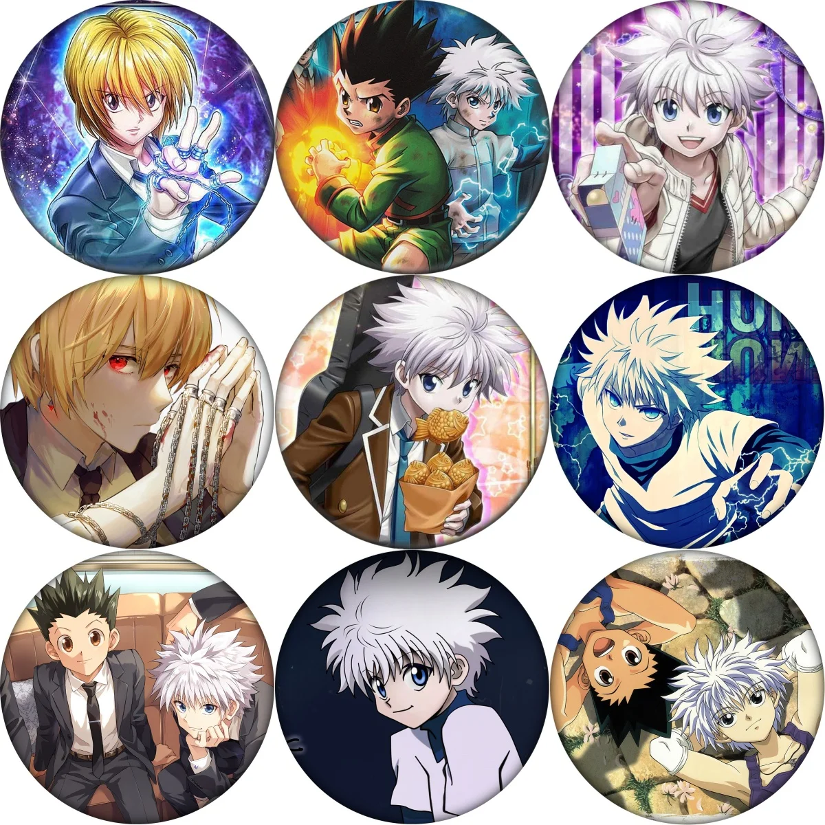 58MM Hunter X Hunter Cosplay Badge Anime Brooch Pin Accessories For Clothes Backpack Decoration gift
58MM Hunter X Hunter Cosplay Badge Anime Brooch Pin Accessories For Clothes Backpack Decoration gift