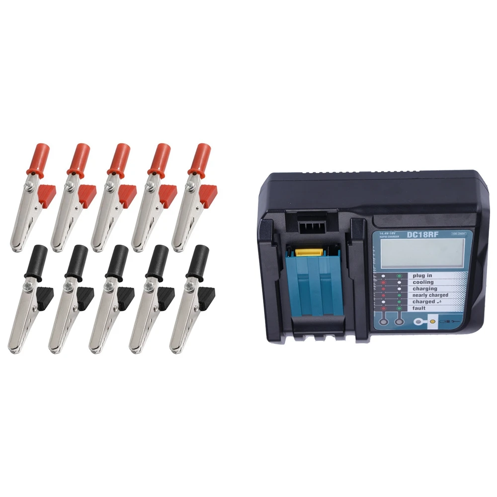 【Hot-Selling!】10A Handle Electrical Crocodile Alligator Clips & 14.4V 18V Li- Battery Charger For Dc18rf (Us Plug)
【Hot-Selling!】10A Handle Electrical Crocodile Alligator Clips & 14.4V 18V Li- Battery Charger For Dc18rf (Us Plug)