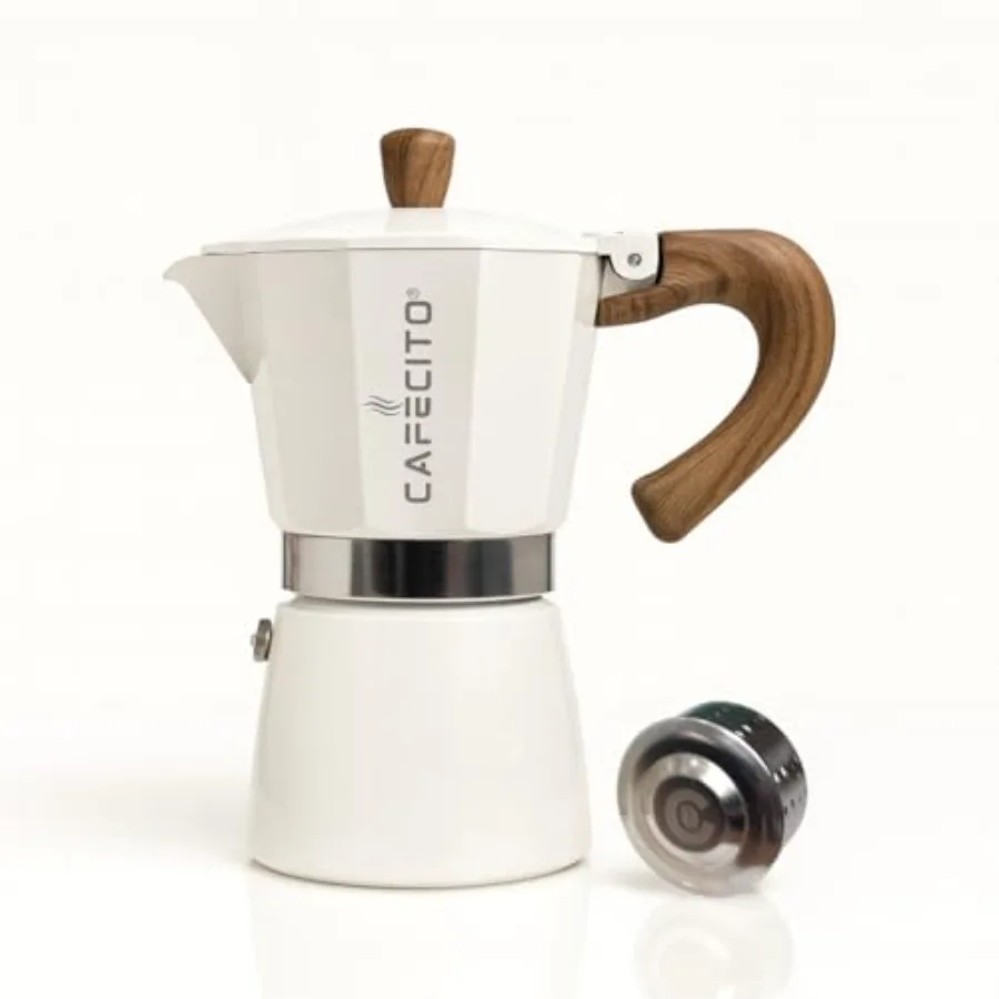 CAFECITO® Moka Pot Stovetop Espresso Maker with Anti-Splash Valve Cuban Coffee Maker Cafetera Cubana 6 Cup Greca Coffee Maker C
CAFECITO® Moka Pot Stovetop Espresso Maker with Anti-Splash Valve Cuban Coffee Maker Cafetera Cubana 6 Cup Greca Coffee Maker C