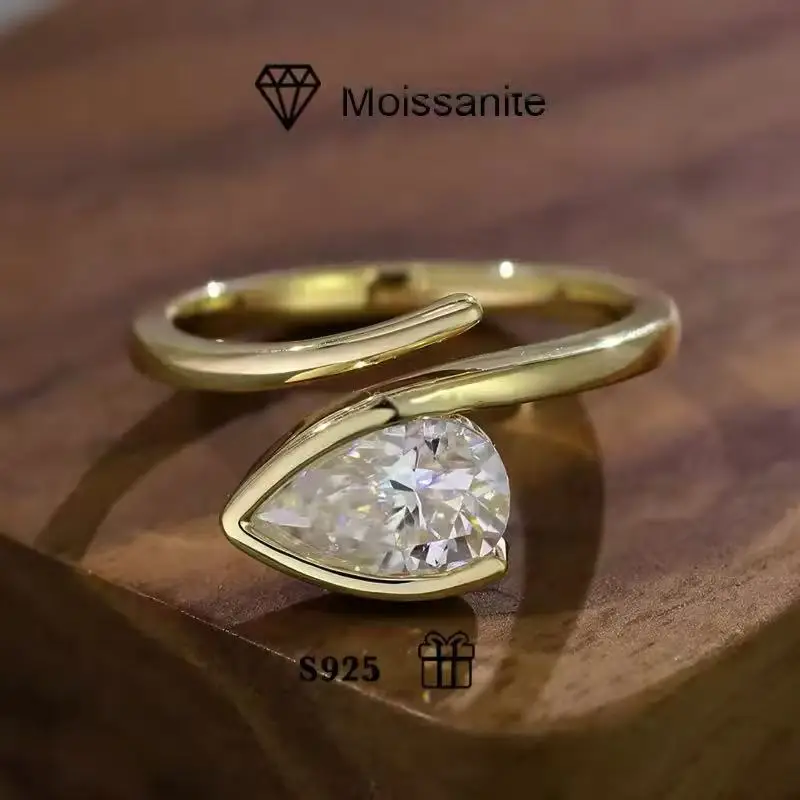 925 silver Mosan diamond ring female European and American fashion opening adjustable 1 carat diamond ring with GRA certificate
925 silver Mosan diamond ring female European and American fashion opening adjustable 1 carat diamond ring with GRA certificate