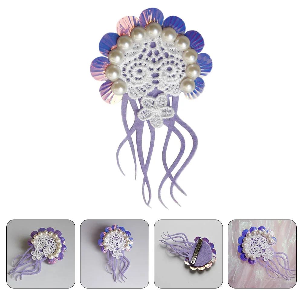 Fake Jellyfish Hair Clip Pearl Pins Stylish Hairpin Headdress for Women Unique Headgear Lace Chic Wear Girl Vacation Female
Fake Jellyfish Hair Clip Pearl Pins Stylish Hairpin Headdress for Women Unique Headgear Lace Chic Wear Girl Vacation Female