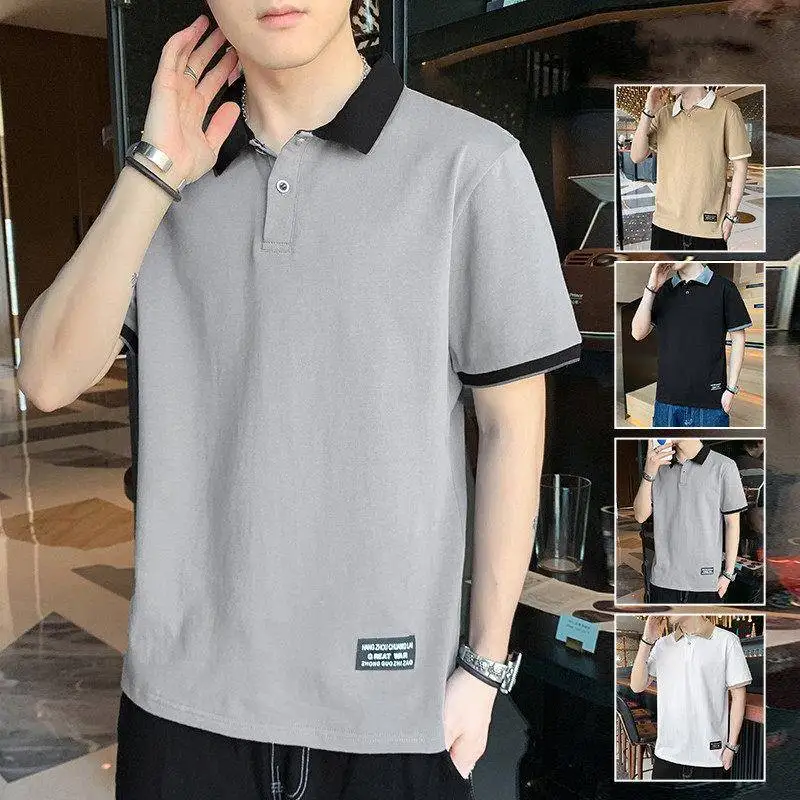 Summer Short Sleeve Shirt Casual Collar Half Sleeve Korean Style Slim Fit Cotton T-Shirt Top Color Block Youth Fashion
Summer Short Sleeve Shirt Casual Collar Half Sleeve Korean Style Slim Fit Cotton T-Shirt Top Color Block Youth Fashion