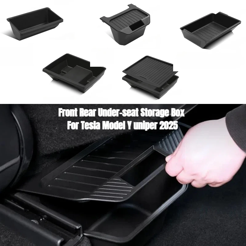 Front and Rear Under-seat Storage Box for Tesla Model Y Launch/Juniper 2025 Car Accessories TPE/ABS Organizer Tray Trash Can
Front and Rear Under-seat Storage Box for Tesla Model Y Launch/Juniper 2025 Car Accessories TPE/ABS Organizer Tray Trash Can