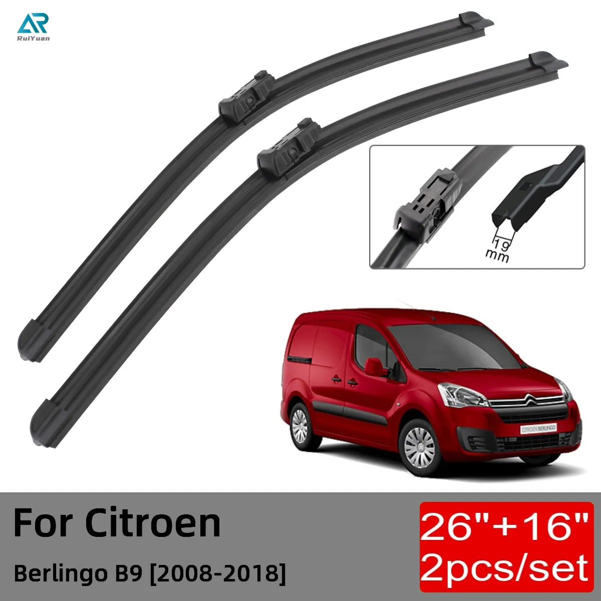 For Citroen Berlingo B9 2008 2009 2010 2011 2012 2013 2014 2015 2016 2017 2018 Front Wiper Blades Brushes Cutter Accessories
For Citroen Berlingo B9 2008 2009 2010 2011 2012 2013 2014 2015 2016 2017 2018 Front Wiper Blades Brushes Cutter Accessories