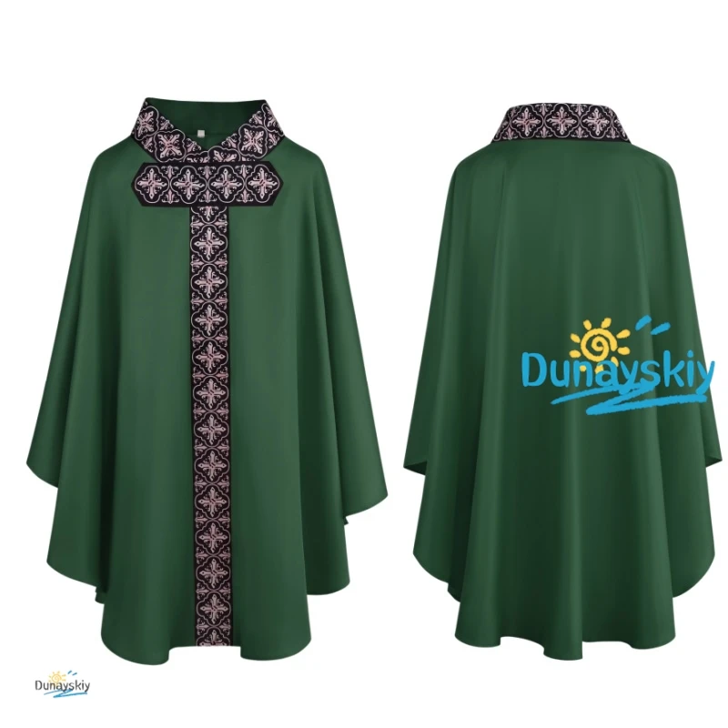 Unisex Priest Clergy Celebrant Chasuble Catholic Church Father Mass Vestments Robe for Men Women Halloween Cosplay Costume
Unisex Priest Clergy Celebrant Chasuble Catholic Church Father Mass Vestments Robe for Men Women Halloween Cosplay Costume