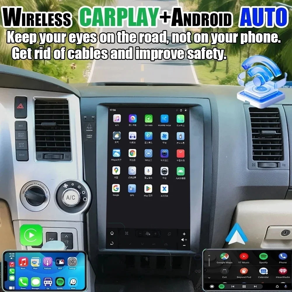 13.6 Android 13 Car Headunit GPS Navigation For Toyota Sequoia 2007-2019 Screen AutoStereo Multimedia Player Tape Recorder
13.6 Android 13 Car Headunit GPS Navigation For Toyota Sequoia 2007-2019 Screen AutoStereo Multimedia Player Tape Recorder