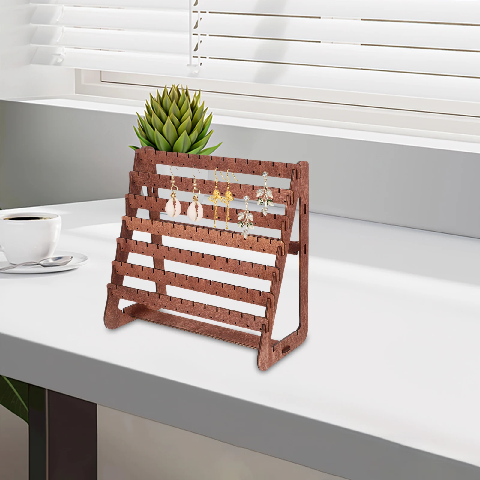 Wooden Earring Style Jewelry Vertical Earring Holder Organizer Small Jewelry Display Stand Holder Display Compact
Wooden Earring Style Jewelry Vertical Earring Holder Organizer Small Jewelry Display Stand Holder Display Compact