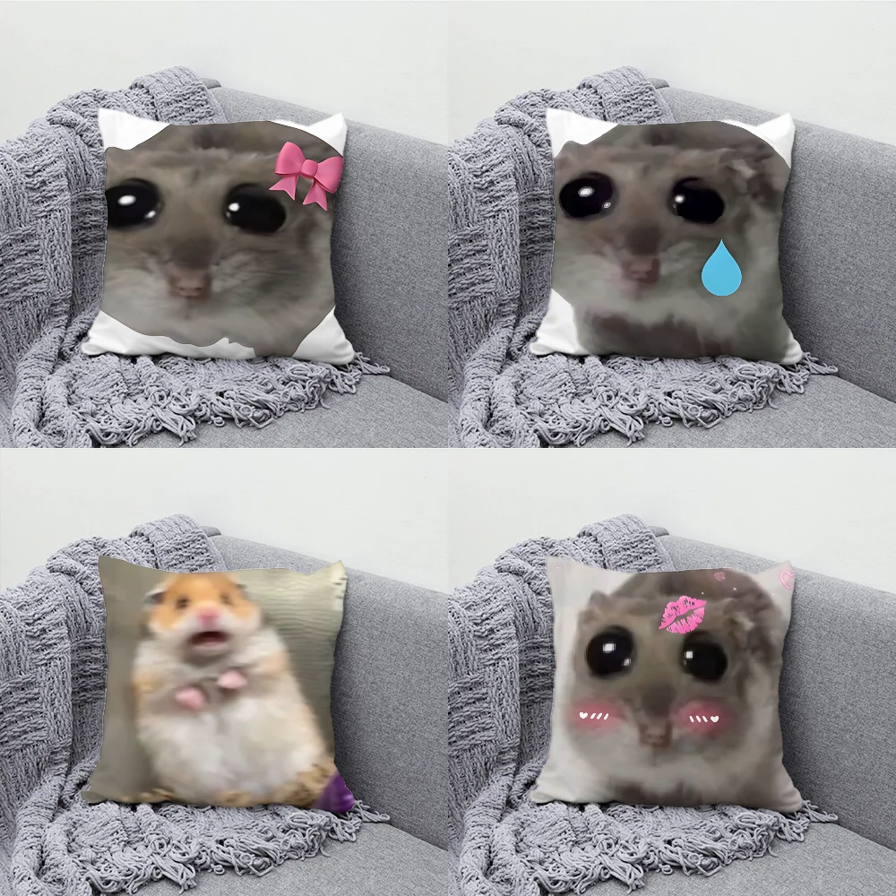 Funny Sad Hamster Meme Pillow Case Soft Cushion Cases for Farmhouse Sofa Decor Home Decorations and Protector Pillow Case
Funny Sad Hamster Meme Pillow Case Soft Cushion Cases for Farmhouse Sofa Decor Home Decorations and Protector Pillow Case