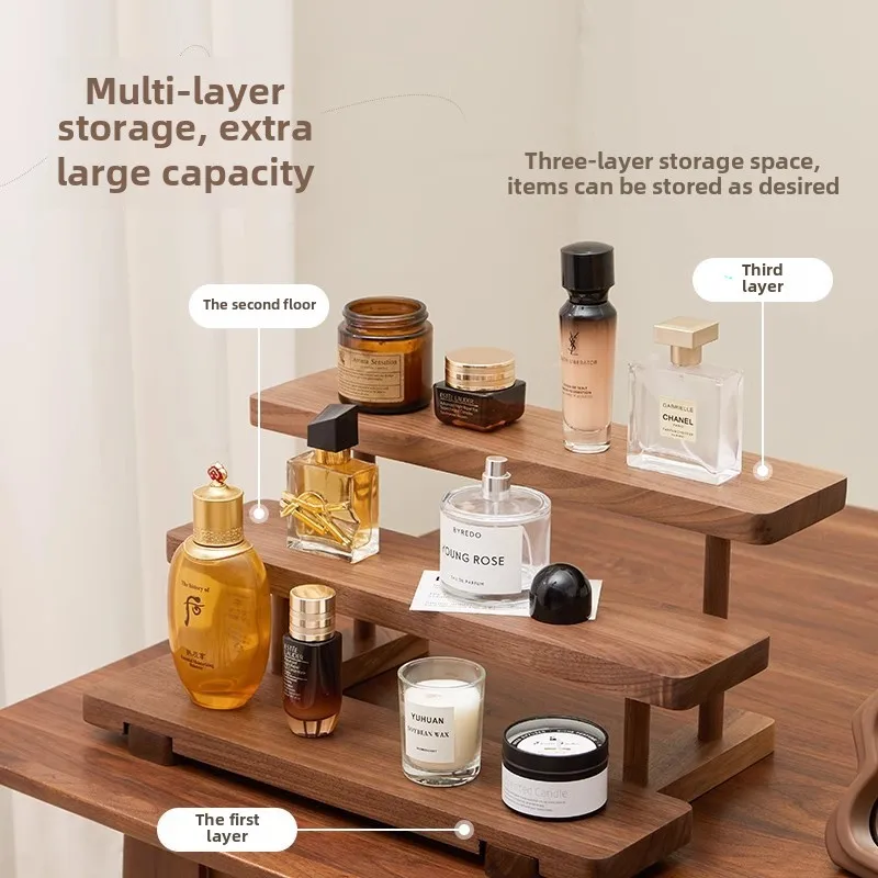 Black Walnut Desktop Storage Shelf Solid Wood perfume Shelf Multi layer Wood Cup Water Cup Ladder Display Frame
Black Walnut Desktop Storage Shelf Solid Wood perfume Shelf Multi layer Wood Cup Water Cup Ladder Display Frame