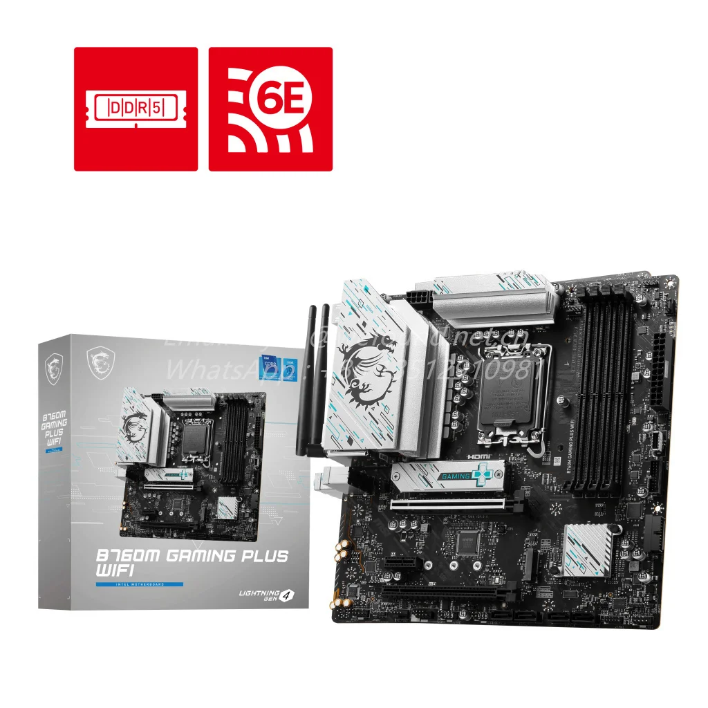 B760M GAMING PLUS WIFI DDR5 для высокопроизводительной материнской платы MSI для настольных ПК, процессоры LGA1700 Core 14/13/12 поколения
B760M GAMING PLUS WIFI DDR5 для высокопроизводительной материнской платы MSI для настольных ПК, процессоры LGA1700 Core 14/13/12 поколения