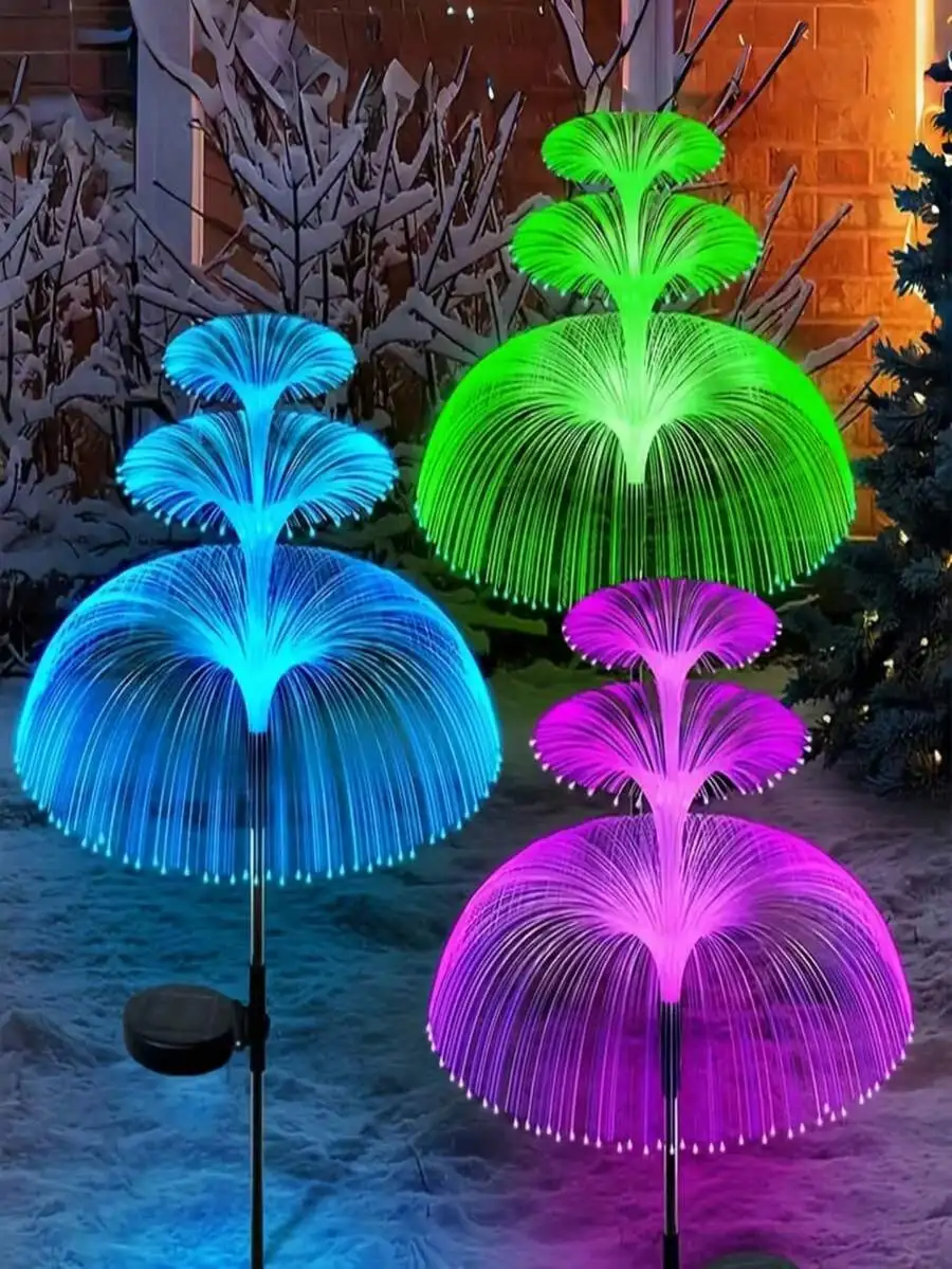 1pc Solar Jellyfish Light, LED Outdoor Three-Tier Fiber Optic Jellyfish Light, Waterproof Garden Light, Ideal For Garden Decoration, Courtyard Decoration, Balcony Decoration, Lawn Decoration, Holiday Decoration, Party Decoration, And Home Decoration
1pc Solar Jellyfish Light, LED Outdoor Three-Tier Fiber Optic Jellyfish Light, Waterproof Garden Light, Ideal For Garden Decoration, Courtyard Decoration, Balcony Decoration, Lawn Decoration, Holiday Decoration, Party Decoration, And Home Decoration