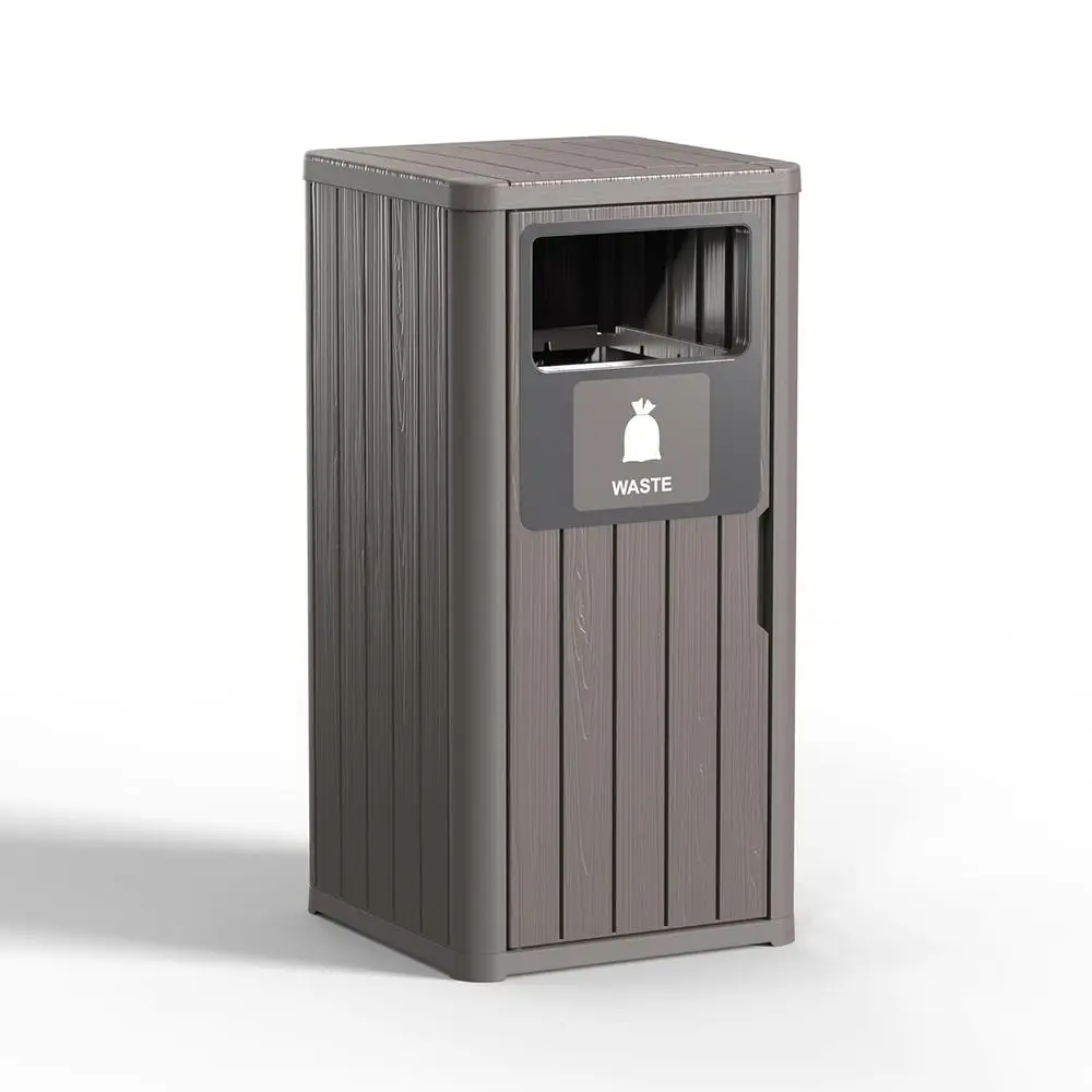 Single Barrel Waterproof Resin Trash Can with Labels Fit 30-39 Gallon Bags for Porch Backyard Kitchen
Single Barrel Waterproof Resin Trash Can with Labels Fit 30-39 Gallon Bags for Porch Backyard Kitchen