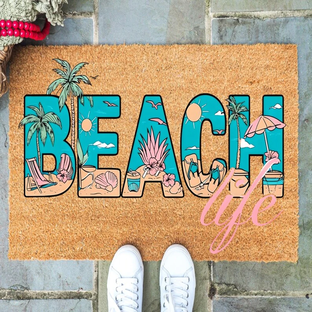Custom Entrance Doormat Seaside Pattern Printed Mat Non-slip Home Floor Mat Seasonal Gift Rug Entryway Decor Daily Use
Custom Entrance Doormat Seaside Pattern Printed Mat Non-slip Home Floor Mat Seasonal Gift Rug Entryway Decor Daily Use