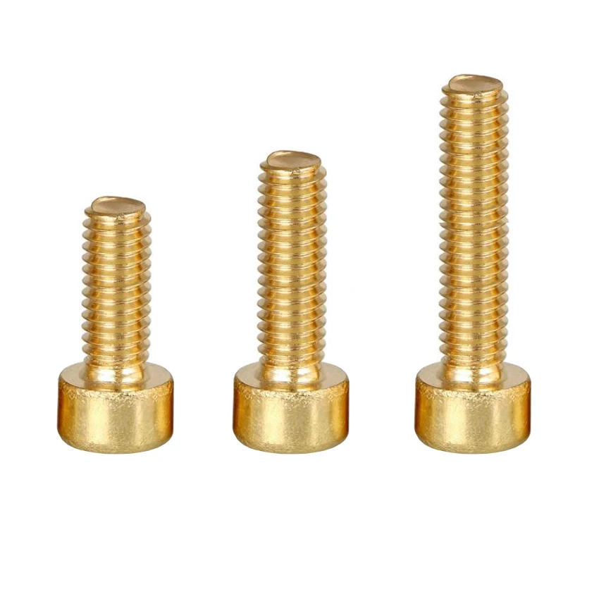DIN912 M3 M4 M5 M6 M8 4/5/6/8/10//12/16/20/25/30/35/40/45/50mm Length Brass Inner Hex Hexagon Socket Cap Head Screw
DIN912 M3 M4 M5 M6 M8 4/5/6/8/10//12/16/20/25/30/35/40/45/50mm Length Brass Inner Hex Hexagon Socket Cap Head Screw