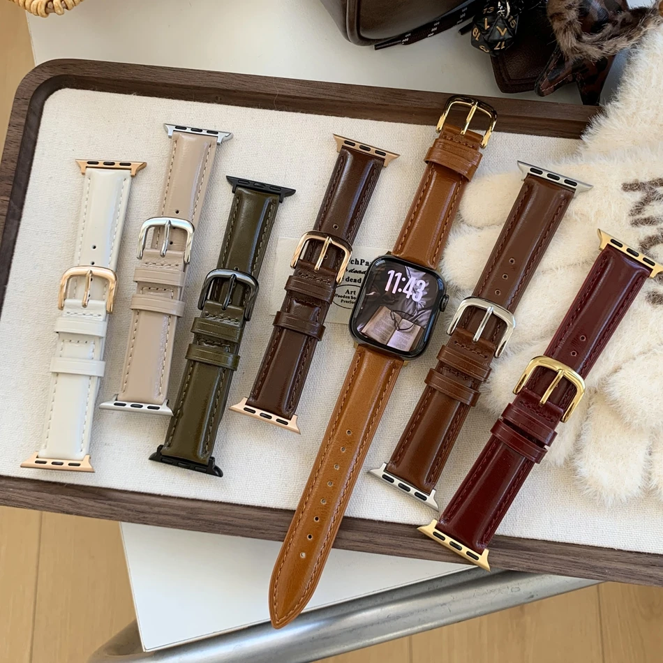 Промасленный глянцевый браслет из натуральной кожи для Apple Watch Band S11/10/9/8/7/6/5/Ultra iWatch Ремешок 49/46/45/44/42/41/40/38 мм Повседневный
Промасленный глянцевый браслет из натуральной кожи для Apple Watch Band S11/10/9/8/7/6/5/Ultra iWatch Ремешок 49/46/45/44/42/41/40/38 мм Повседневный