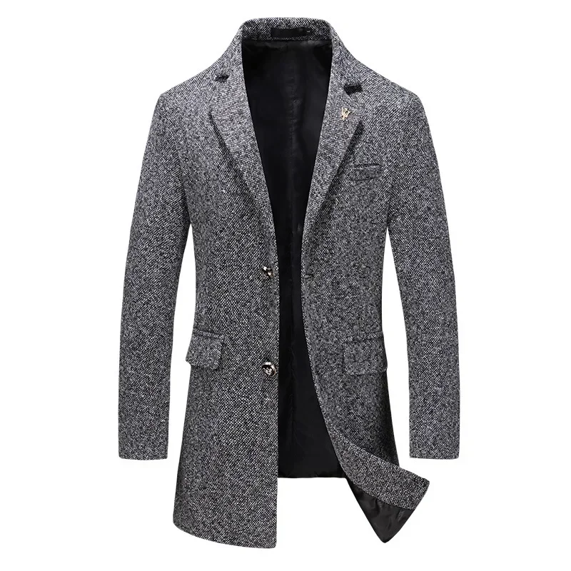 2023 Autumn New Men's Woolen Coat Men's Medium Length Korean Slim Fit Two Button Suit Collar Jacket
2023 Autumn New Men's Woolen Coat Men's Medium Length Korean Slim Fit Two Button Suit Collar Jacket
