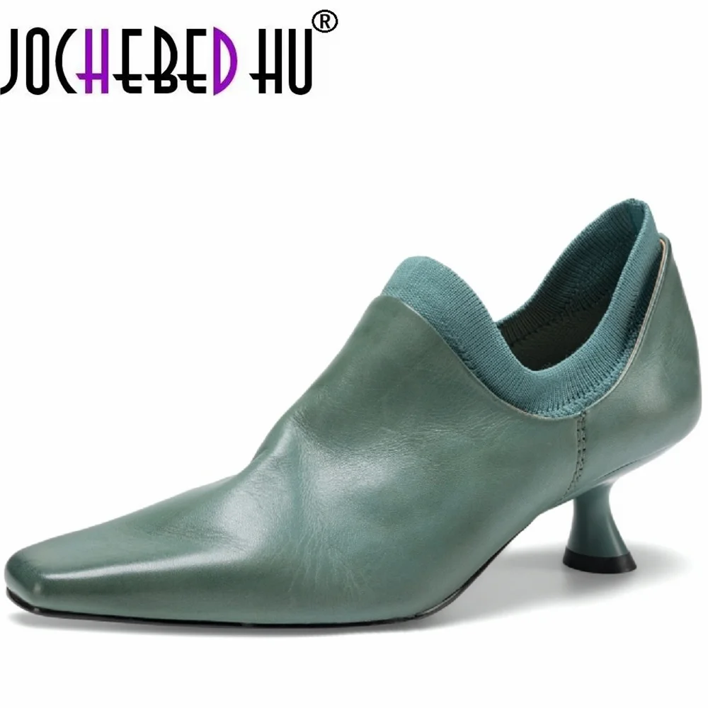 【JOCHEBED HU】Women's Handmade Genuine Leather pointed toe elegant ladies 5cm thin high heel daily slim dress heels shoes woman
【JOCHEBED HU】Women's Handmade Genuine Leather pointed toe elegant ladies 5cm thin high heel daily slim dress heels shoes woman