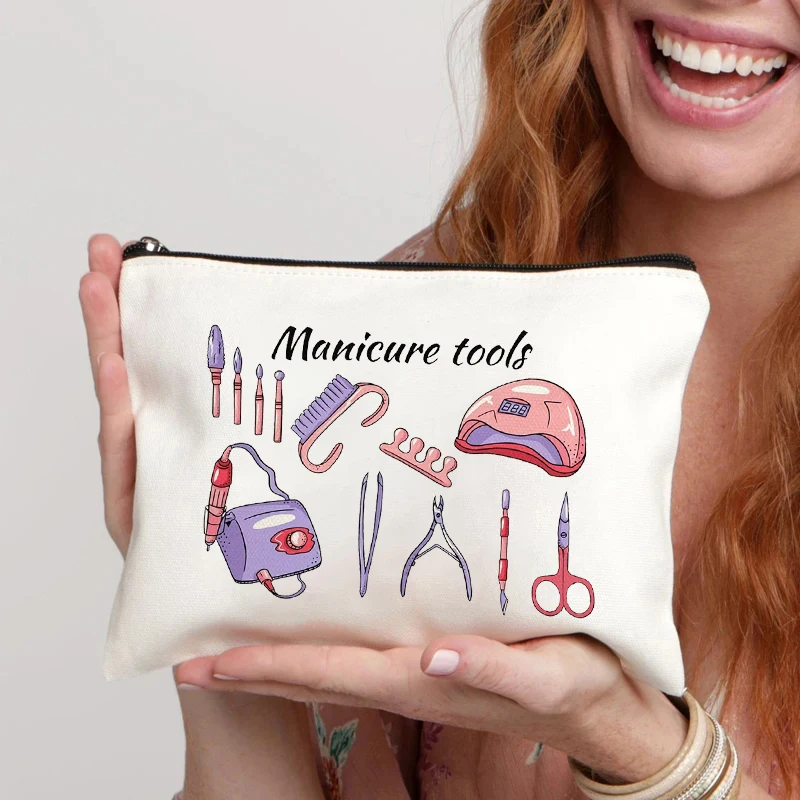 Manicure Tools Printed Cosmetic Bag Multifunctional Canvas Nail Art Storage Pouch Travel Toiletries Bags Wedding Bridesmaid Gift
Manicure Tools Printed Cosmetic Bag Multifunctional Canvas Nail Art Storage Pouch Travel Toiletries Bags Wedding Bridesmaid Gift