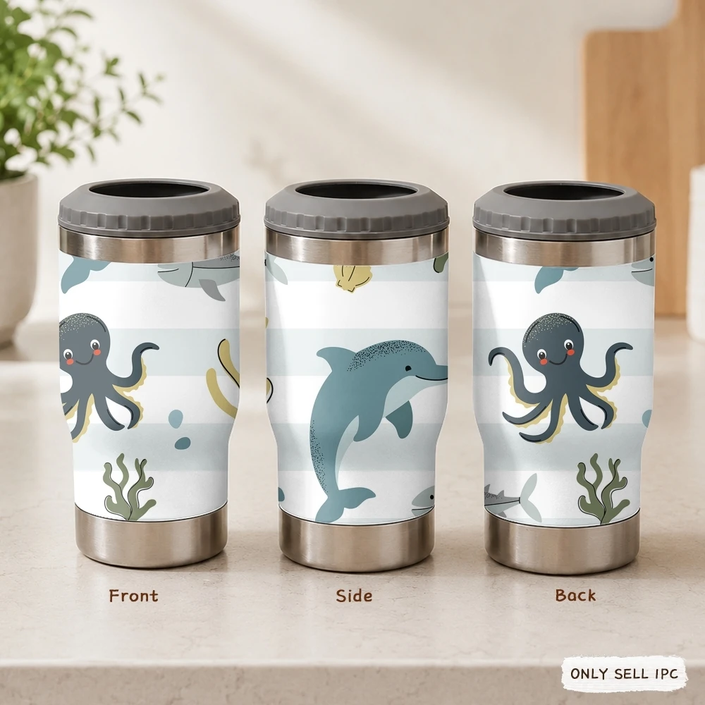 Dolphin Pattern Vacuum Flasks 4-in-1 Can Cooler Cup | Fits Beer Soda Coffee | Insulated Holder For Hot & Cold Drinks
Dolphin Pattern Vacuum Flasks 4-in-1 Can Cooler Cup | Fits Beer Soda Coffee | Insulated Holder For Hot & Cold Drinks