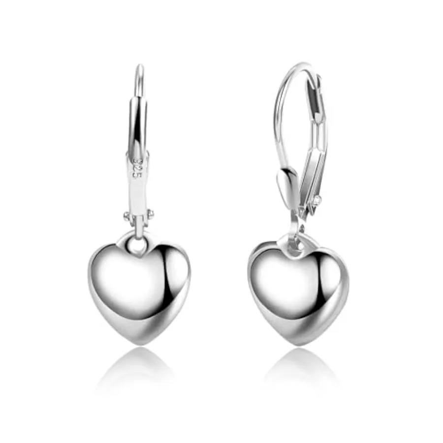 925 Sterling Silver Heart Dangle Earrings for Women Silver Dangle Leverback Earrings Hypoallergenic Love Heart Dangle Drop Earr
925 Sterling Silver Heart Dangle Earrings for Women Silver Dangle Leverback Earrings Hypoallergenic Love Heart Dangle Drop Earr