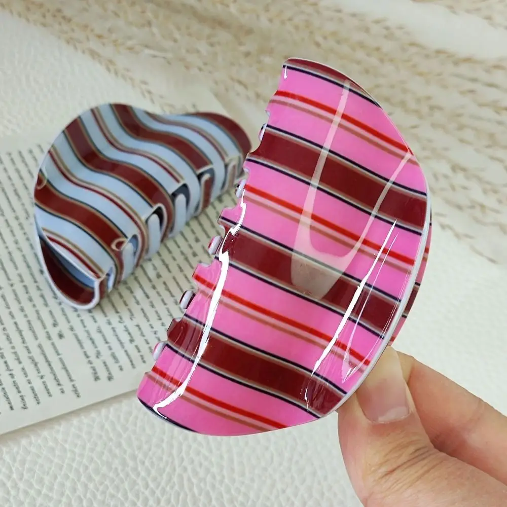 Fashion Stripe Design Acetate Hair Claw Strong Hold Minimalist Shark Clip Semicircle Elegant Hair Clip Women
Fashion Stripe Design Acetate Hair Claw Strong Hold Minimalist Shark Clip Semicircle Elegant Hair Clip Women