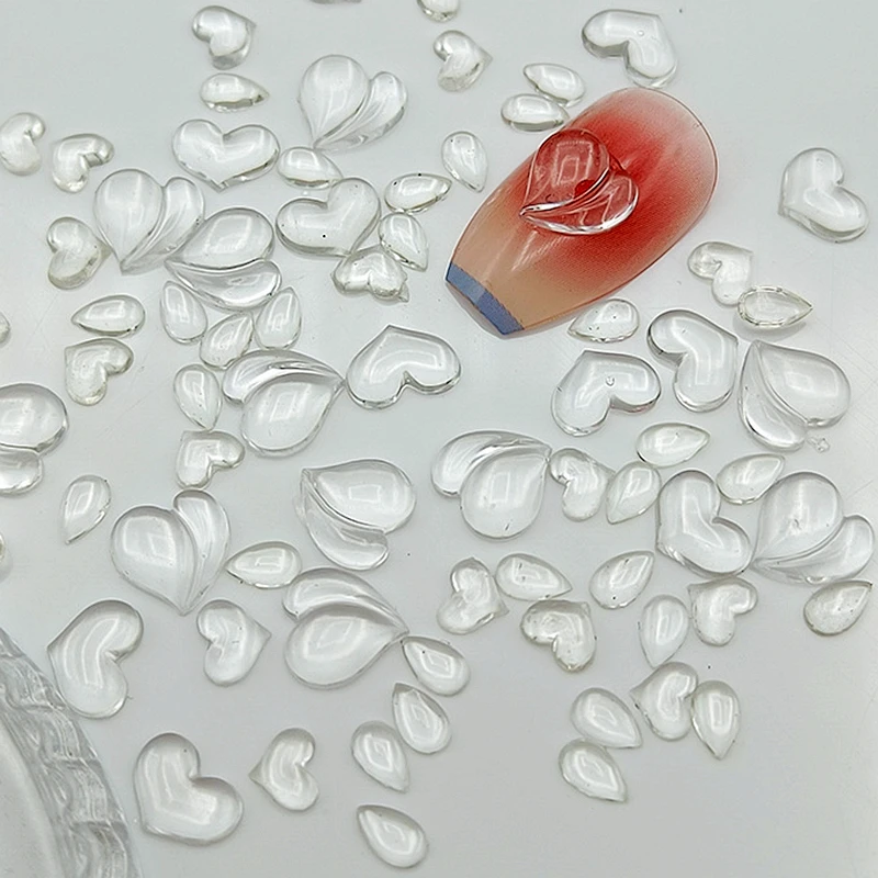50CPS 3D Clear Resin Heart Nail Art Charms Supplies Transparent Accessories For Nails Decoration Design Manciure Decor Material
50CPS 3D Clear Resin Heart Nail Art Charms Supplies Transparent Accessories For Nails Decoration Design Manciure Decor Material