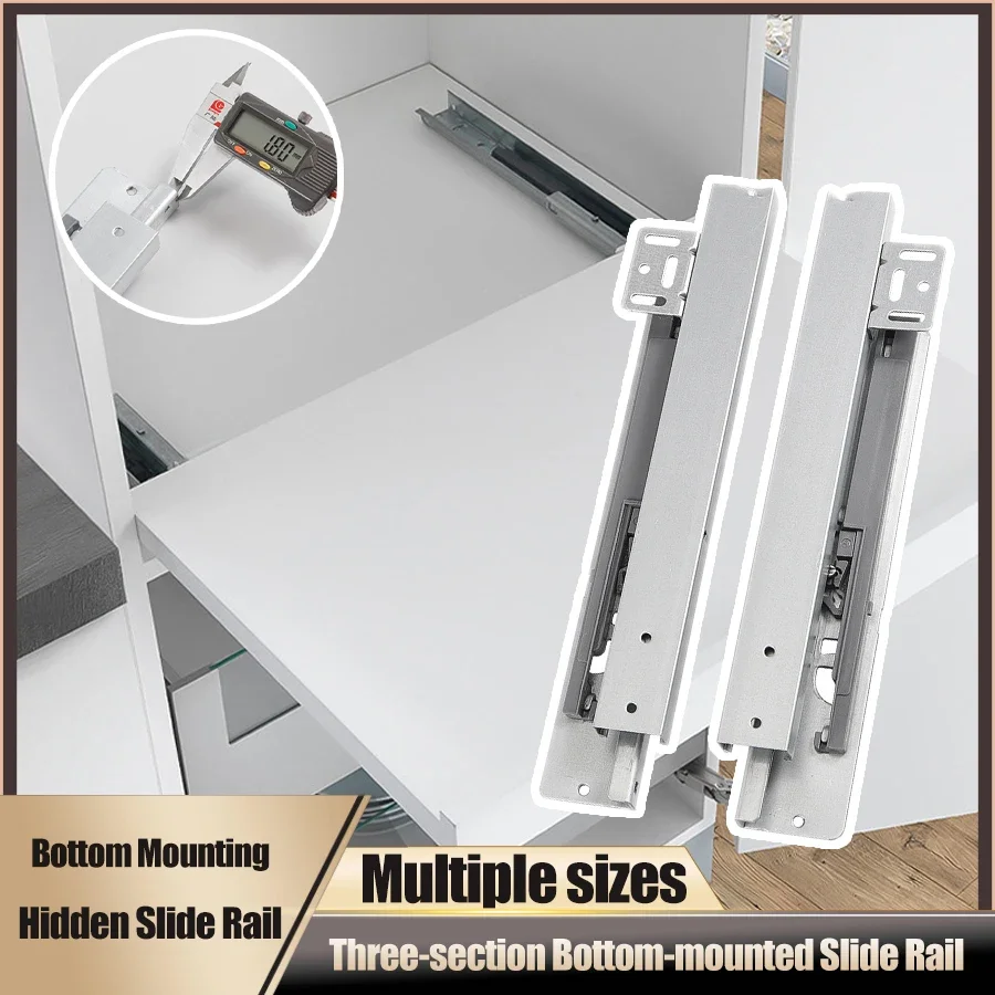 3-секционный нижний направляющий ящик, скрытая направляющая, витрина, мебель, скрытая бесшумная направляющая, аксессуары для оборудования
3-секционный нижний направляющий ящик, скрытая направляющая, витрина, мебель, скрытая бесшумная направляющая, аксессуары для оборудования