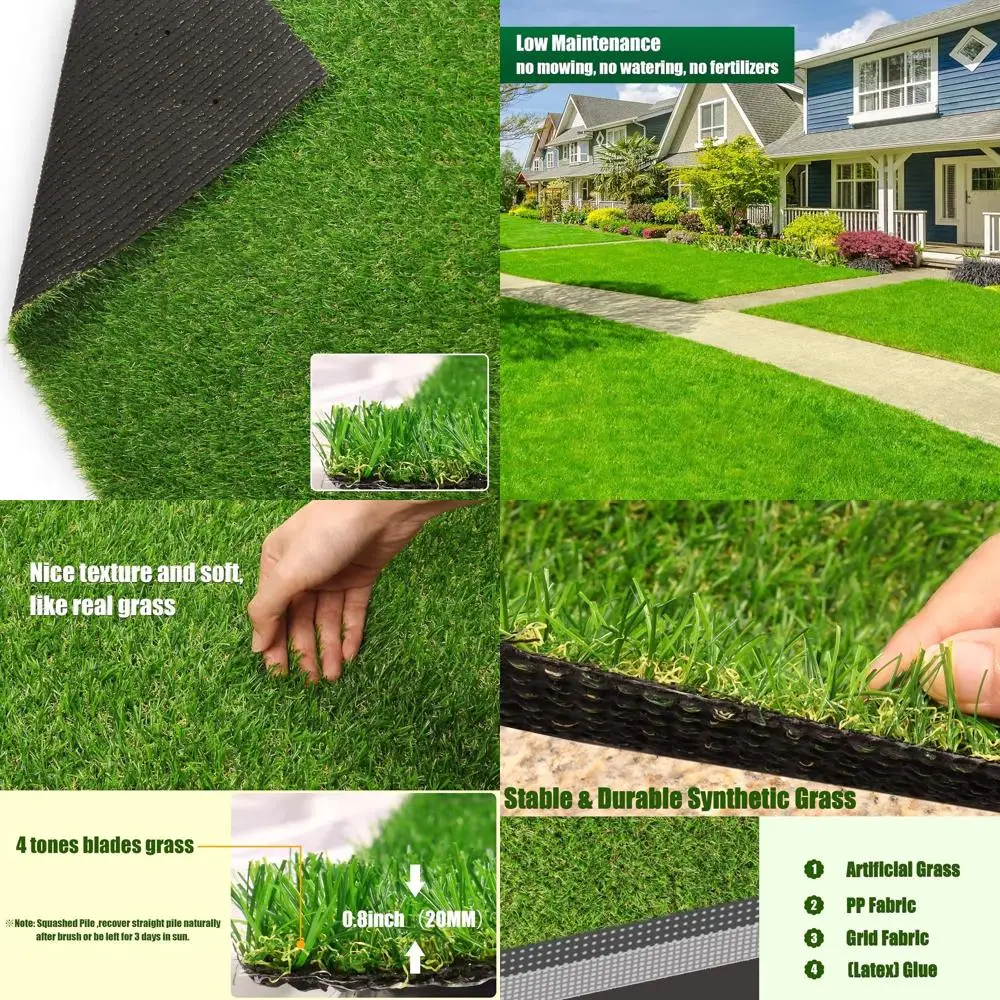 0.8 Artificial Grass, 3ft x 35ft Synthetic Turf, Indoor/Outdoor Lawn Carpet for Patio or Pet Area, Customizable
0.8 Artificial Grass, 3ft x 35ft Synthetic Turf, Indoor/Outdoor Lawn Carpet for Patio or Pet Area, Customizable
