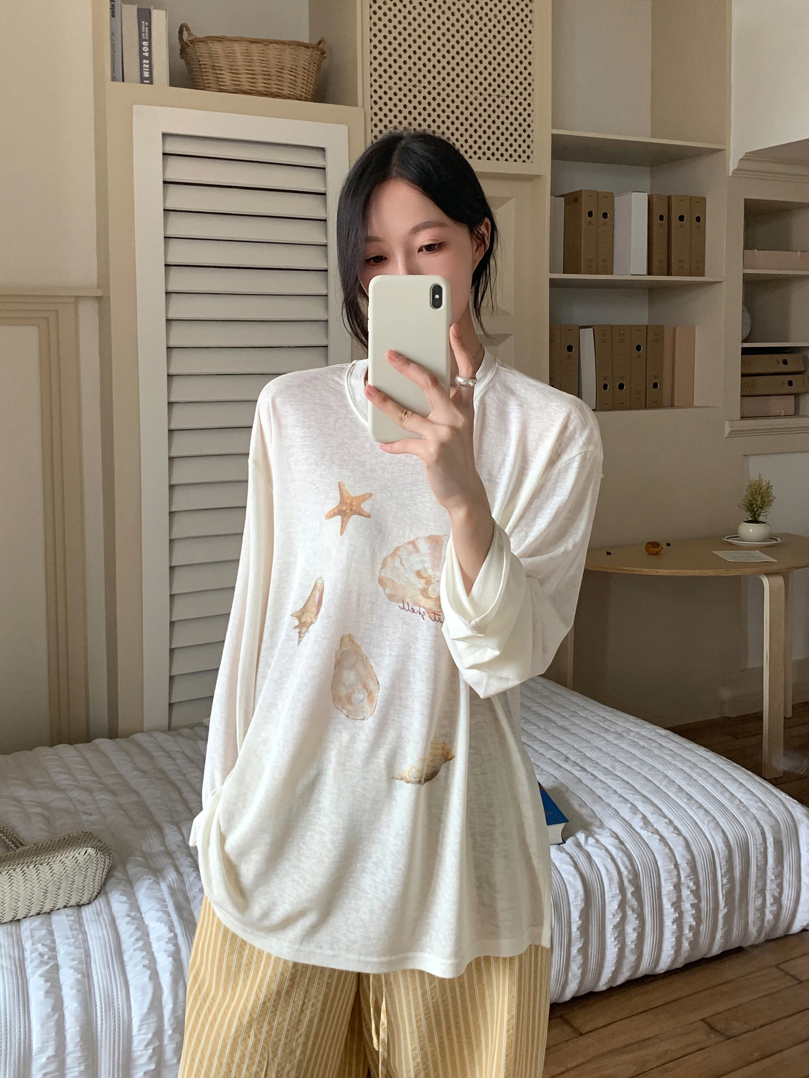 VS What Summer 2026 Women's Long Sleeve Printed T-Shirt Thin Breathable Loose Fit Casual Style round Neck Pullover Top
VS What Summer 2026 Women's Long Sleeve Printed T-Shirt Thin Breathable Loose Fit Casual Style round Neck Pullover Top