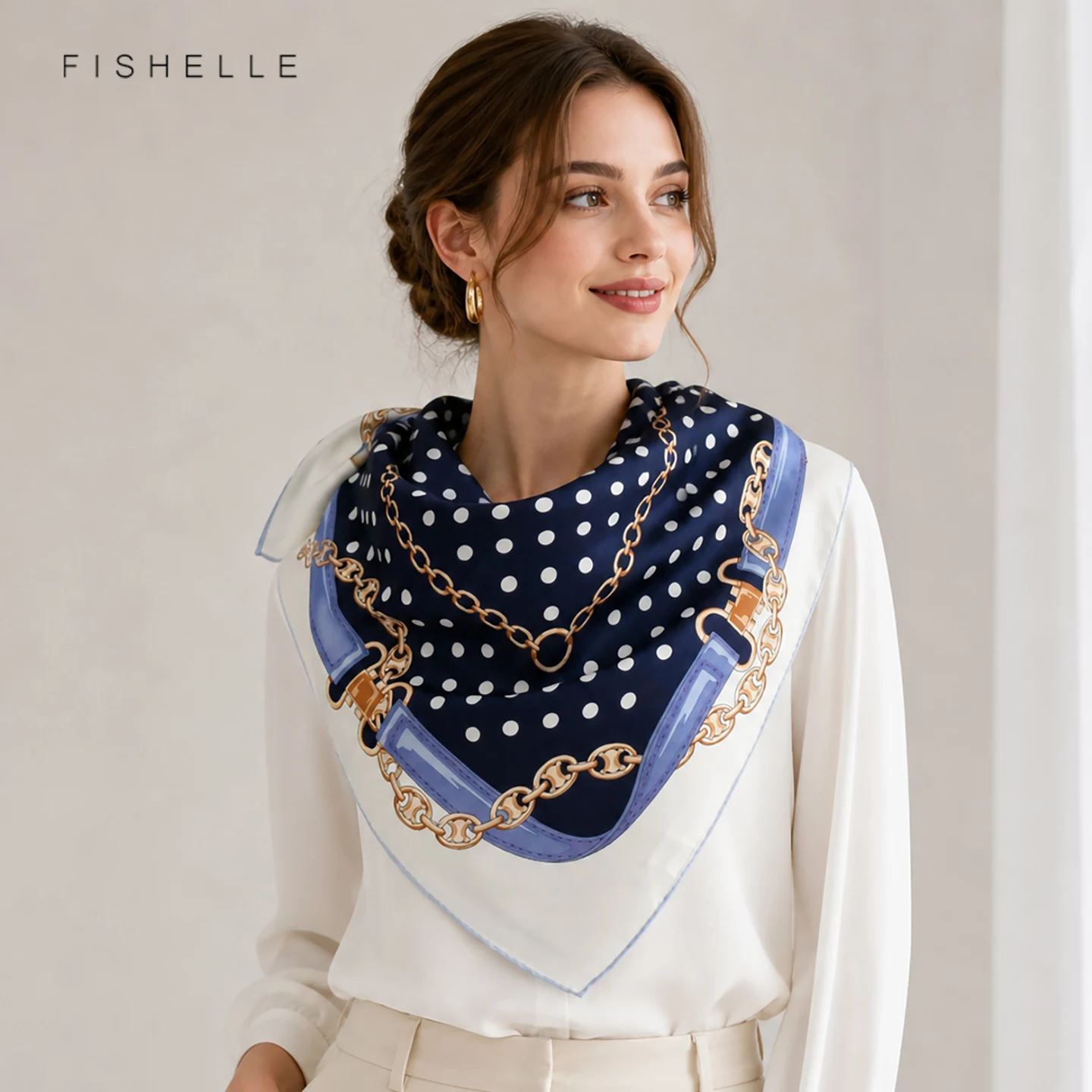 Dark Blue Polka Dot 100% Mulberry Silk Scarf Women Shawl Bandana Wrap Twill Hijab Square Scarves Kerchief 90cm Luxury Gift
Dark Blue Polka Dot 100% Mulberry Silk Scarf Women Shawl Bandana Wrap Twill Hijab Square Scarves Kerchief 90cm Luxury Gift