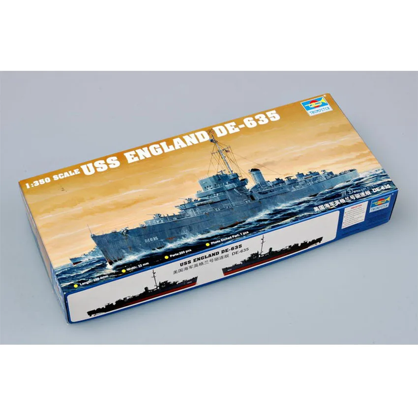 Trumpeter масштаб 1/350 USS England DE-635 Разрушитель военная пластиковая модель в сборе # 05305
Trumpeter масштаб 1/350 USS England DE-635 Разрушитель военная пластиковая модель в сборе # 05305