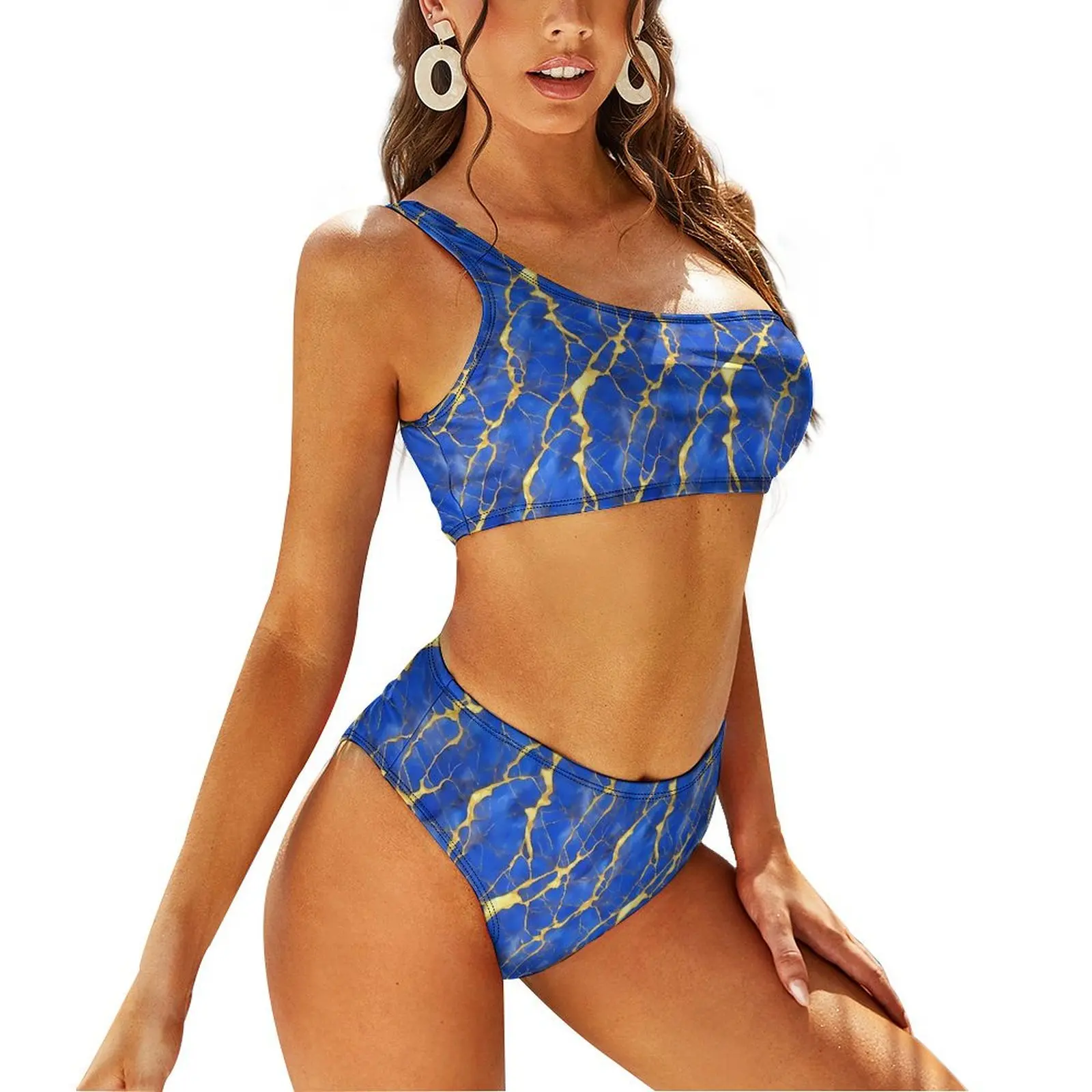 Сексуальный синий и золотой мраморный комплект бикини, милый купальник бикини, купальник с высоким вырезом, купальники на заказ
Сексуальный синий и золотой мраморный комплект бикини, милый купальник бикини, купальник с высоким вырезом, купальники на заказ
