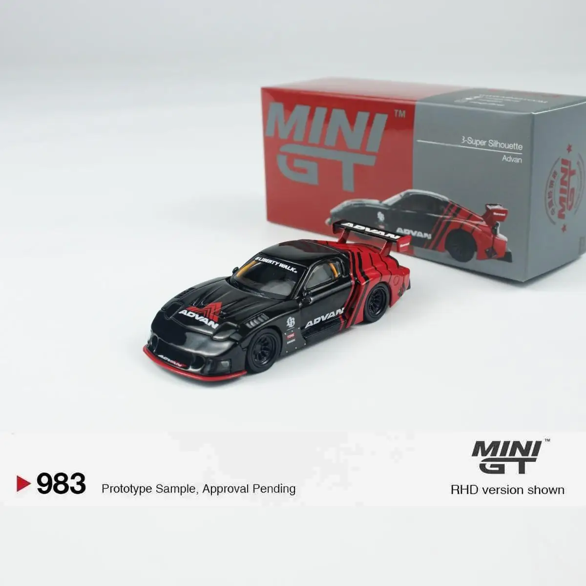 TSM MINIGT 1:64 RX-7 LB-Super minigt 983 Silhouette Advan Die-cast Alloy Car Model Collection Gift
TSM MINIGT 1:64 RX-7 LB-Super minigt 983 Silhouette Advan Die-cast Alloy Car Model Collection Gift